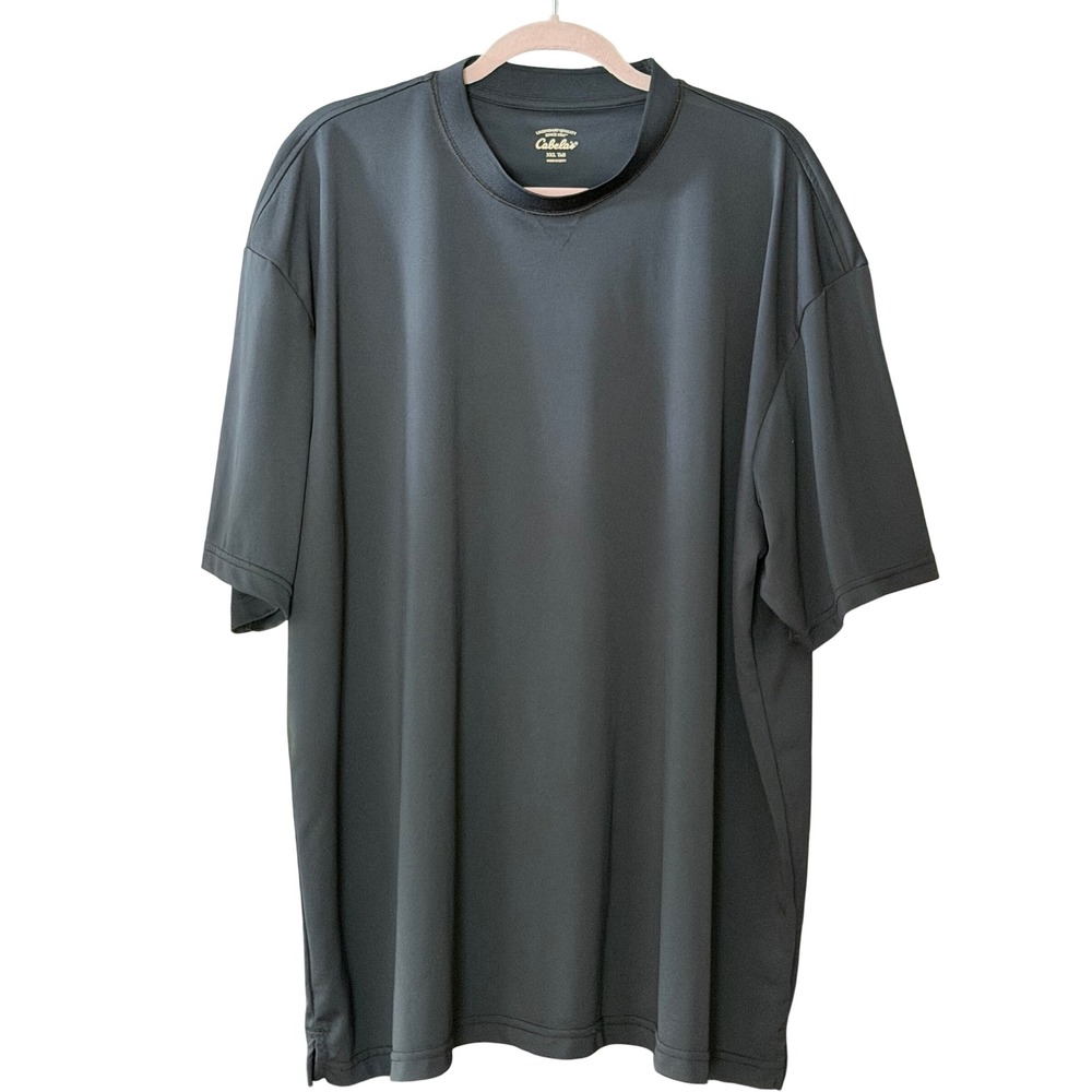 Cabela's Men's 3XL Tall Black Short Sleeve Activewear Shirt | SKU 1077